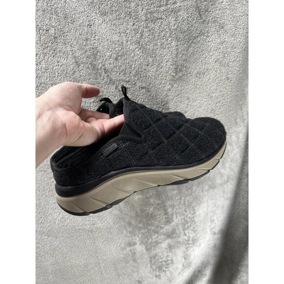 Bionica Women’s 9 Akina Gray Quilted Wool Slip On Clog Mule Slipper Shoes - Picture 3 of 7